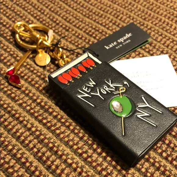 NWT-Kate Spade-Perfect Match Matchbook Key Fob/Bag Charm-$110 - Picture 3 of 10